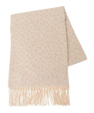 Green Parks レオパードジャガードストール Beige