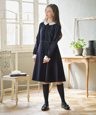 【美品】KUMIKYOKU 組曲 切り替えワンピース 半袖 160㎝ ネイビー 美品】KUMIKYOKU 組曲 切り替えワンピース 半袖 160㎝ ネイビー