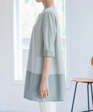 Tiaclasse L 【新色追加】バイカラーチュニック ミント