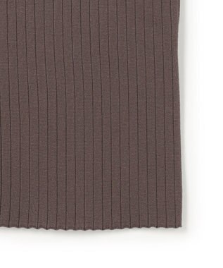 23区 【先行予約】ワイドリブ ポロニット カーディガン ダークブラウン系