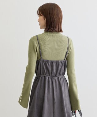 Green Parks ・ＳＵＧＡＲ　ＳＰＯＯＮ　スエードポンチキャミワンピ Charcoal Gray