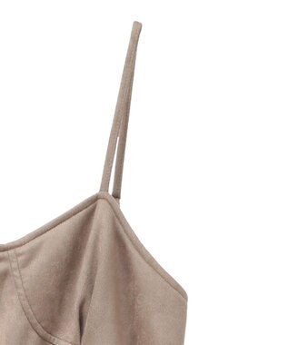 Green Parks ・ＳＵＧＡＲ　ＳＰＯＯＮ　スエードポンチキャミワンピ Beige