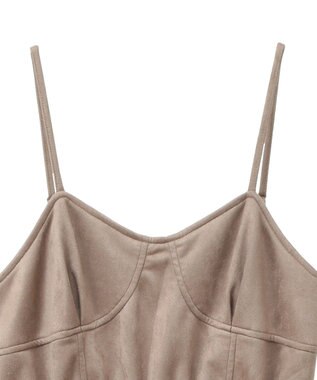 Green Parks ・ＳＵＧＡＲ　ＳＰＯＯＮ　スエードポンチキャミワンピ Beige