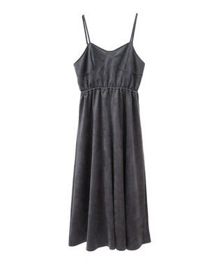 Green Parks ・ＳＵＧＡＲ　ＳＰＯＯＮ　スエードポンチキャミワンピ Charcoal Gray