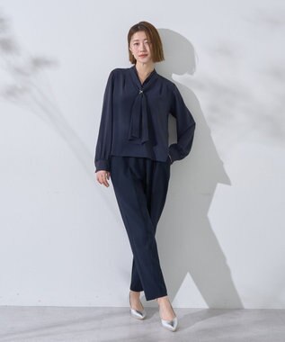 YECCA VECCA ストレッチピンタックパンツ Navy