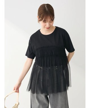 Green Parks ・ＥＬＥＮＣＡＲＥ　ＤＵＥ　チュールドッキングＴＥＥ Black