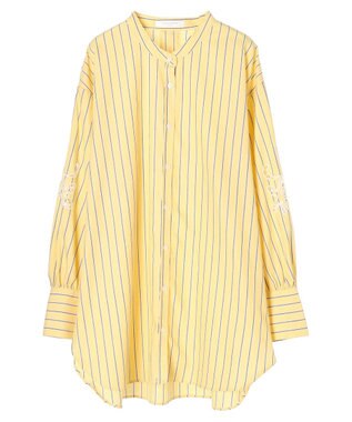 Green Parks 袖刺繍シャツチュニック Yellow