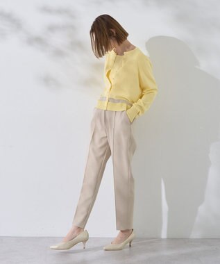 YECCA VECCA ストレッチピンタックパンツ Light Beige