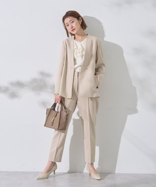 YECCA VECCA ストレッチピンタックパンツ Light Beige