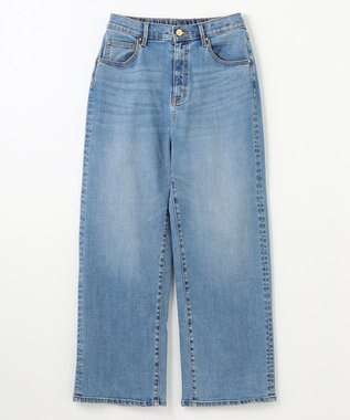 ANY L 【洗濯機可/ウエストゴム/ストレッチ】ワイドデニムパンツ フェードインディゴ