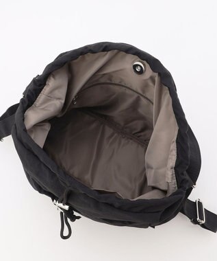 LA BAGAGERIE 【MONICA】クリンクルナイロン　ドロスト2WAYバッグ ブラック