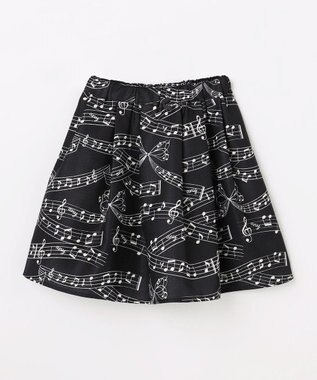 ANY KIDS メロディスカート ブラック×音符