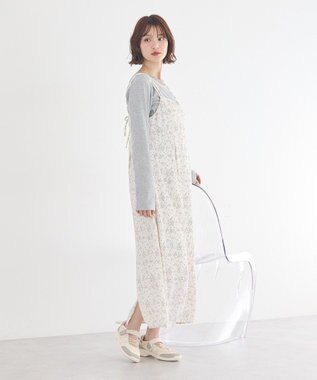 earth music&ecology フラワーバッククロスキャミワンピース Ivory