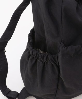 LA BAGAGERIE 【MONICA】クリンクルナイロン　ドロスト2WAYバッグ ブラック