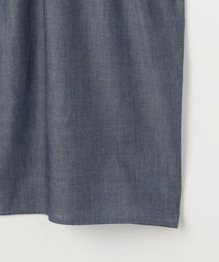 J.PRESS LADIES シアーデニム フレンチスリーブ ブラウス ブルーシャンブレー系
