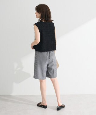 Green Parks フェザーヤーンショートベスト Black