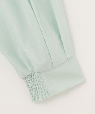 組曲 【洗える】ナチュラルローンスキッパー ブラウス スモーキーグリーン系