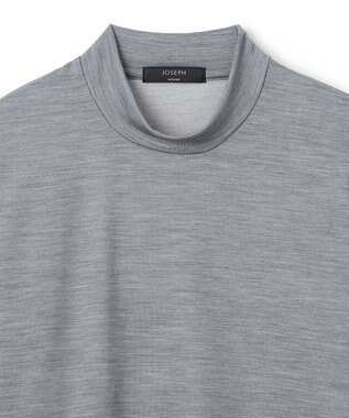 JOSEPH HOMME ウールジャージーウォッシャブル　モックネックカットソー ライトグレー系