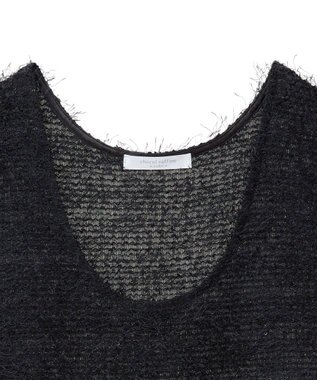 Green Parks フェザーヤーンショートベスト Black