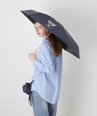 MOONBAT 【遮光率100％/UV100％/遮熱】POLO RALPH LAUREN(ポロ ラルフローレン)BEAR ポロベア ポーチ入り 無地 5段折りたたみ傘 晴雨兼用日傘