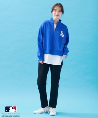 ANY L 【洗濯機可/UVケア】MLB/メジャーリーグベースボール ジップスウェット ブルー