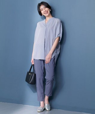 ANY タックスリーブブラウス ストライプ