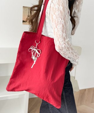 WEGO チャーム付きA4トートバッグ