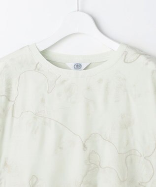 J.PRESS LADIES 【一枚で着映え】シアーエンブロイダリー カットソー ライトミント系