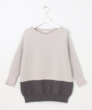 自由区 S 【WEB限定・洗える】コットンストレッチホールガーメントドルマン ニット ベージュ系1