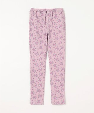 ANY KIDS 7days 裏シャギー 総柄 パンツ ピンク系小花柄