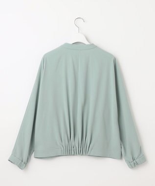自由区 【セットアップ対応・洗える】トリアセジョーゼット ブルゾン ライトグリーン系