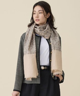 自由区 レースエンブロイダリー ストール