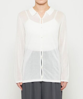 uncrave シアーコットン ポロニット ホワイト