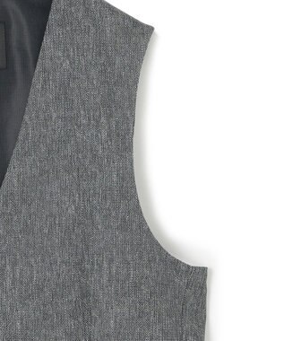 JOSEPH HOMME 新柄【洗える/ストレッチ/シワになりにくい/セットアップ対応可】クールドッツストレッチ ジレ ライトグレー系