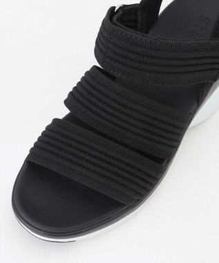 steppi 【洗える】プラットフォームサンダル ブラック×ホワイト