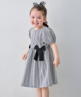 ANY KIDS 【洗濯機可能】サッカー ストライプワンピース