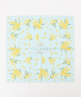 TOCCA HAPPY YELLOW FLOWER HANDKERCHIEF ハンカチ スカイブルー系