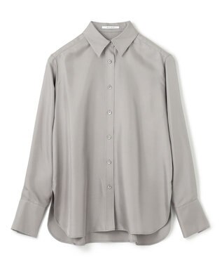 BEIGE， 【洗える】LISERONS / シルクシャツブラウス L Gray