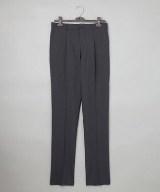 GOTAIRIKU ロングセラー【洗える/折り目加工/シワになりにくい/ウエストアジャスター】ウォッシャブル サマーウール100％パンツ_定番色(1タック)25年モデル グレー系