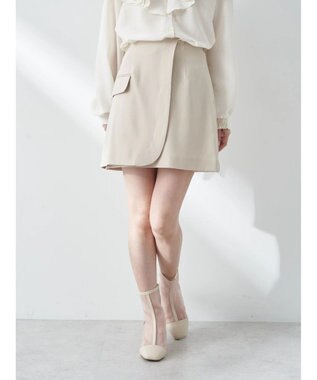 earth music&ecology ラップミニスカート Light Beige