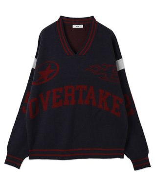 WEGO 【ユニセックス着用ITEM】ラインリブゲームロゴプルオーバー ネイビー