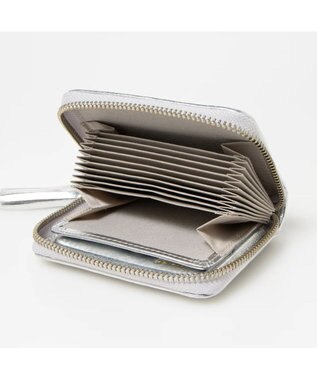 UNBILLION ペルケ perche / ハラコタイプ・ジャバラカードウォレット シルバー