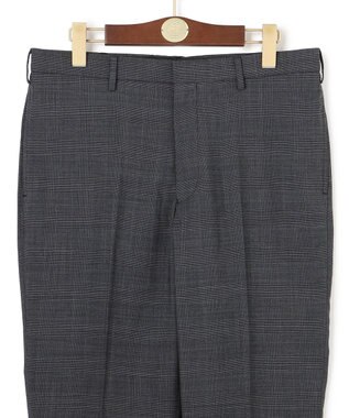J.PRESS MEN 驚きの軽さ【洗える / 高通気性 / ストレッチ性 / 防シワ】グレナカートチェック スラックス / ノータック グレー系3