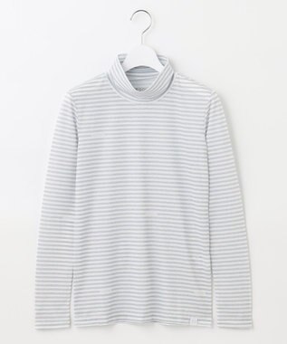 23区GOLF 【WOMEN】５０ｄカノコボーダー インナーシャツ ライトグレー系1