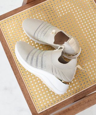 Bridget Birkin 【Bridget Birkin】ビジューニットヒールアップスニーカー