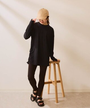 OP／FILA 【Ocean Pacific】ドロストデザインラッシュガード ブラック