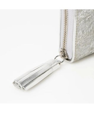 UNBILLION ペルケ perche / ハラコタイプ・ジャバラカードウォレット シルバー