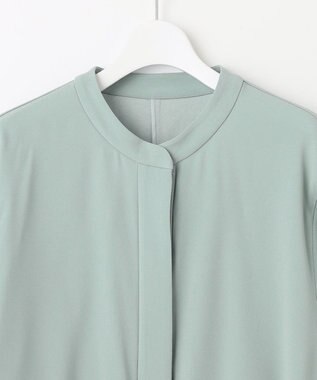 自由区 【セットアップ対応・洗える】トリアセジョーゼット ブルゾン ライトグリーン系