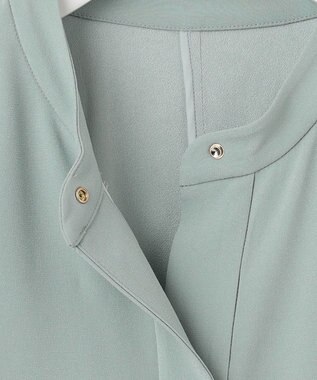 自由区 【セットアップ対応・洗える】トリアセジョーゼット ブルゾン ライトグリーン系