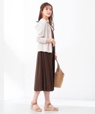 ANY SIS 【UVケア・接触冷感】リップル パーカー アイスグレー